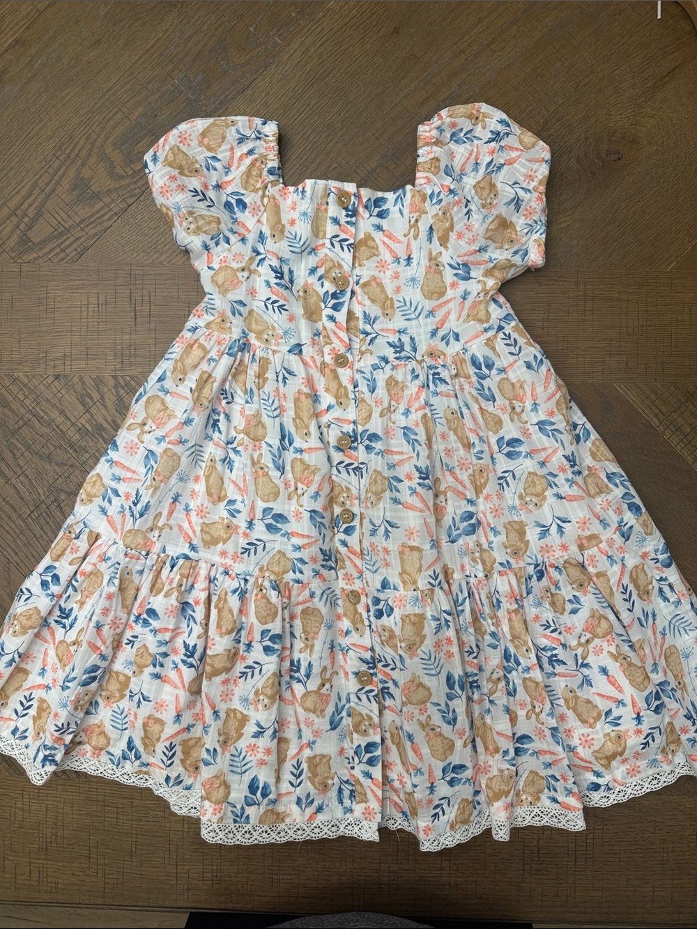 Cynthia Rowley White Dress with Bunny & Floral Print
